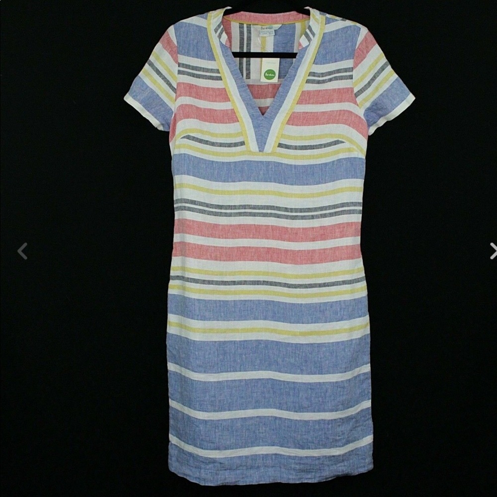 Biden notchneck linen shift US 18L